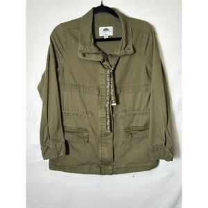 1 Sunset Lane Army Green Full Zip Utility Style Jacket Women's Size S